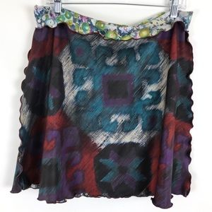 Haystacks Acadia Reversible Bias Cut Skirt Ruffle